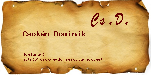 Csokán Dominik névjegykártya