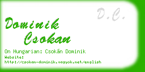 dominik csokan business card